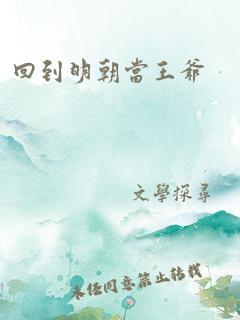 回到明朝当王爷txt